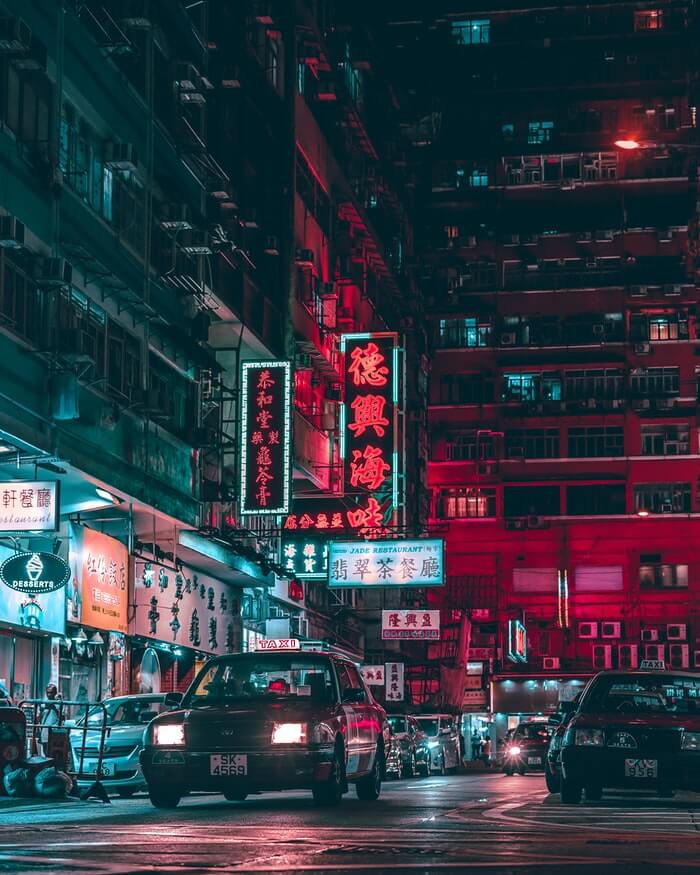 Hong Kong Street at night